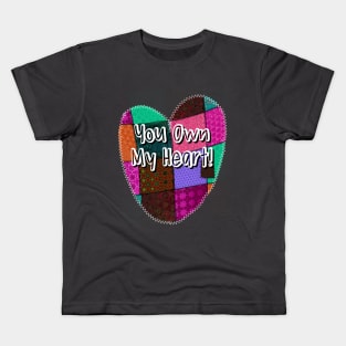 You Own My Heart Patchwork Style Kids T-Shirt